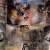 Jos&eacute; De Le&oacute;n. Traspasando la materia. :: 1983.  118x90cm.  mixta/madera