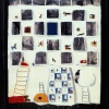 Jos&eacute; De Le&oacute;n. Escenas del códice del Beato Liébana. :: 1995.  150x105cm.  mixta/lienzo
