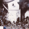 Jos&eacute; De Le&oacute;n. Boda judía en Marruecos. :: 1989.  180x200cm.  mixta/lienzo