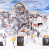 Jos&eacute; De Le&oacute;n. Mount Rushmore. :: 1989.  170x225cm.  mixta/lienzo