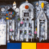 Jos&eacute; De Le&oacute;n. N.Y. T.V. :: 1989.  170x192cm.  mixta/lienzo
