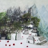 Jos&eacute; De Le&oacute;n. La sangre de los campesinos. :: 2011.  200x200cm.  óleo/lino