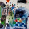 Jos&eacute; De Le&oacute;n. La liebre engalanada. :: 2010.  175x200cm.  óleo/lino