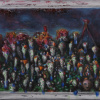 Jos&eacute; De Le&oacute;n. El sonido de las caracolas. :: 2019.  130x160cm.  óleo/lino