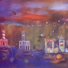 Jos&eacute; De Le&oacute;n. Recordando a Giotto. :: 1994.  180x200cm.  acrílico/tela