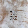 Jos&eacute; De Le&oacute;n. 12 Caballitos. :: 1993-4.  210x140cm.  acrílico/lienzo