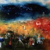 Jos&eacute; De Le&oacute;n. Tierra de santos. :: 1993-4.  220x320cm.  acrílico/lienzo