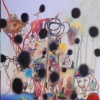 Jos&eacute; De Le&oacute;n. Damas de antaño. :: 2002.  162x130cm.  óleo/lino
