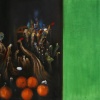 Jos&eacute; De Le&oacute;n. Naranjas de Hirosima. :: 2008.  140x300cm.  óleo/lino