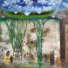 Jos&eacute; De Le&oacute;n. La patera santa. :: 2008-9.  160x200cm.  óleo/lino