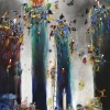 Jos&eacute; De Le&oacute;n. Columnas monoteistas. :: 2009.  200x150cm.  óleo/lino