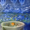 Jos&eacute; De Le&oacute;n. Ajedrez en Kathmandú. :: 2005.  89x130cm.  óleo/lino