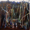 Jos&eacute; De Le&oacute;n. Aquelarre. :: 2005.  150x150cm.  óleo/lino
