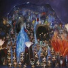 Jos&eacute; De Le&oacute;n. Los tres lotos. :: 2009.  200x250cm.  óleo/lino